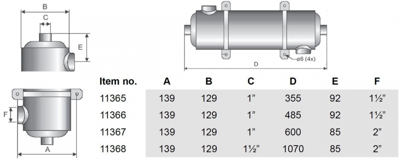 Теплообменник ( 40 кВт) (вертик.) Pahlen МF 135 (11365)